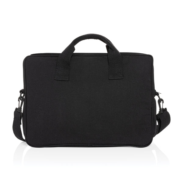 Carica l&#39;immagine nel visualizzatore di Gallery, borse porta PC e documenti personalizzate in cotone riciclato colore nero_nero 121744928 DET07

