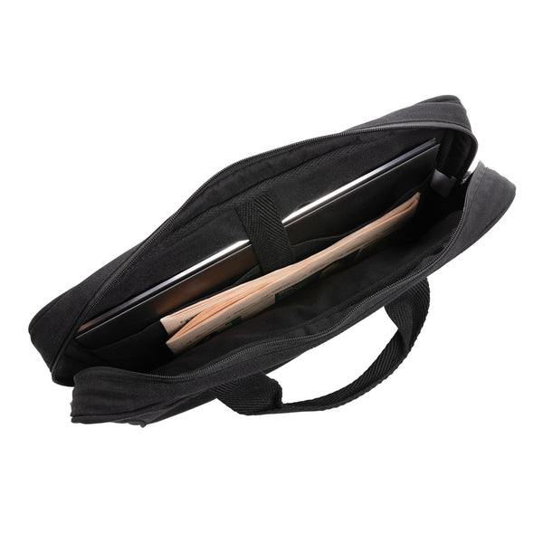 Carica l&#39;immagine nel visualizzatore di Gallery, borse porta PC e documenti personalizzate in cotone riciclato colore nero_nero 121744928 DET07
