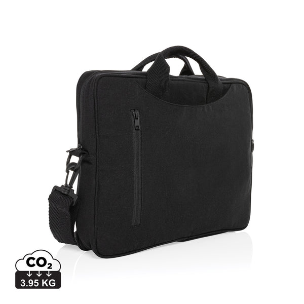 Carica l&#39;immagine nel visualizzatore di Gallery, borse porta PC e documenti personalizzate in cotone riciclato colore nero_nero 121744928 DET07
