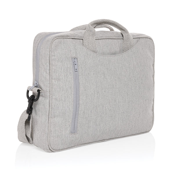 borse porta PC e documenti personalizzate in cotone riciclato colore grigio_grigio 121744928 VAR02