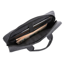 Carica l&#39;immagine nel visualizzatore di Gallery, borse porta PC e documenti personalizzate in cotone riciclato colore carbon-fossile_grigio 121744928 DET05
