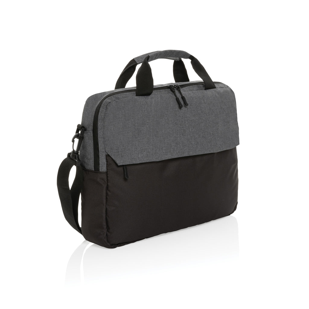 borse porta PC e documenti personalizzate in rpet, rpet colore grigio_grigio 121744934 VAR02