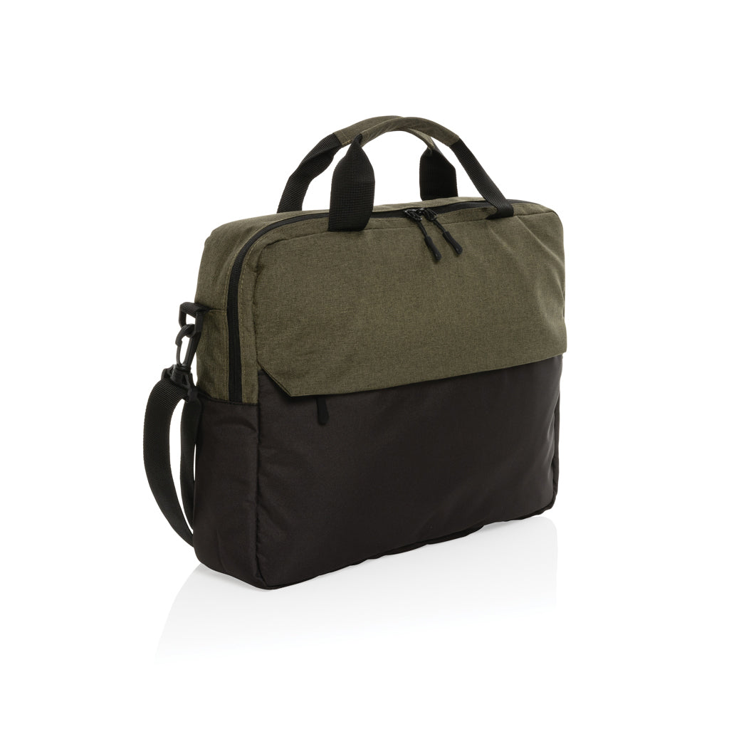 borse porta PC e documenti personalizzate in rpet, rpet colore verde_verde 121744934 VAR05