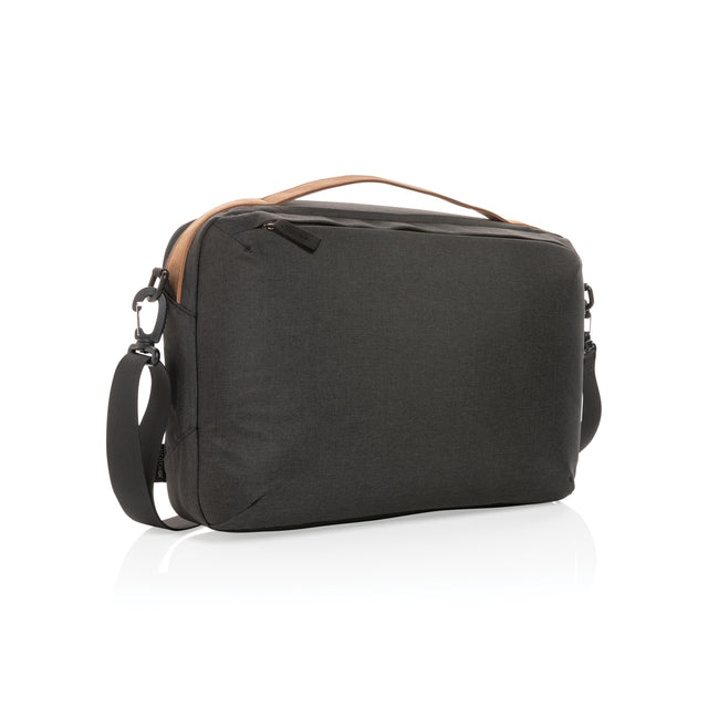 borse porta PC e documenti personalizzate in rpet, rpet colore nero_nero 121744935 VAR01