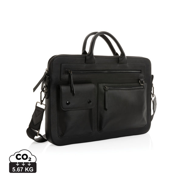 Carica l&#39;immagine nel visualizzatore di Gallery, borse porta PC e documenti personalizzate in pu riciclato colore nero_nero 121744936 DET08
