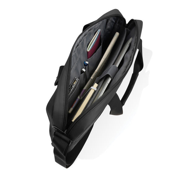 Carica l&#39;immagine nel visualizzatore di Gallery, borse porta PC e documenti personalizzate in rpet, rpet colore nero_nero 121744939 DET09
