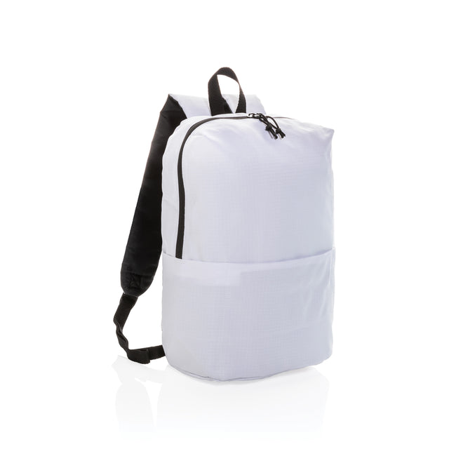 zaini sportivi da personalizzare in poliestere, poliestere colore bianco_bianco 121747721 VAR02