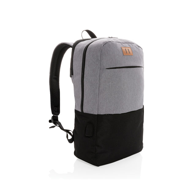 zaini porta PC personalizzati in poliestere colore nero_nero 121747722 VAR01