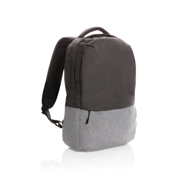 Carica l&#39;immagine nel visualizzatore di Gallery, zaini porta PC e da lavoro da personalizzare in rpet, poliestere colore grigio_grigio 121747729 DET09
