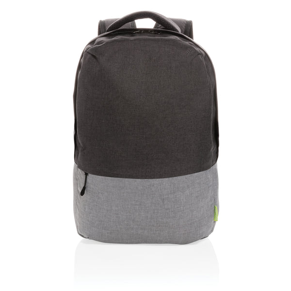 Carica l&#39;immagine nel visualizzatore di Gallery, zaini porta PC e da lavoro da personalizzare in rpet, poliestere colore grigio_grigio 121747729 DET09
