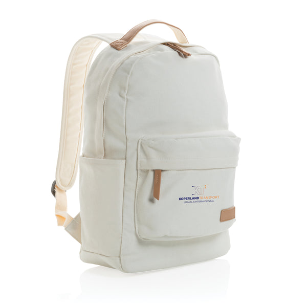 Carica l&#39;immagine nel visualizzatore di Gallery, zaini porta PC da personalizzare in cotone riciclato, pu colore off-white_bianco 121747739 DET09
