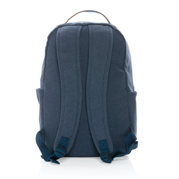 Carica l&#39;immagine nel visualizzatore di Gallery, zaini porta PC e da lavoro personalizzati in cotone riciclato, pu colore blu_blu 121747739 DET09
