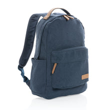 Carica l&#39;immagine nel visualizzatore di Gallery, zaini porta PC e da lavoro personalizzati in cotone riciclato, pu colore blu_blu 121747739 DET07
