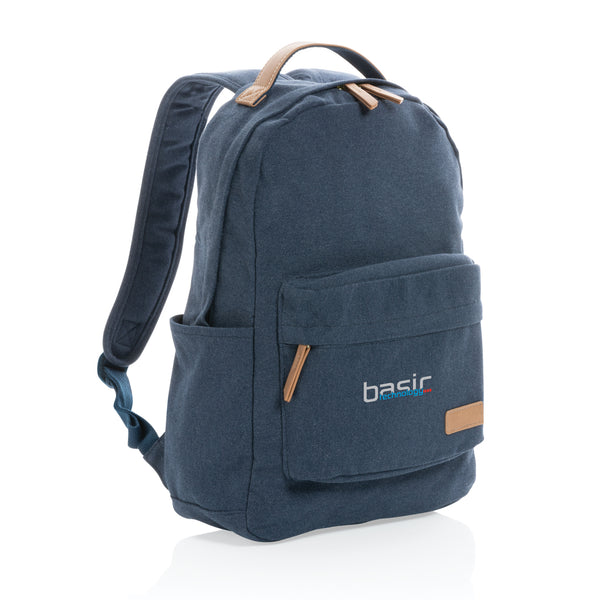 Carica l&#39;immagine nel visualizzatore di Gallery, zaini porta PC e da lavoro personalizzati in cotone riciclato, pu colore blu_blu 121747739 DET09
