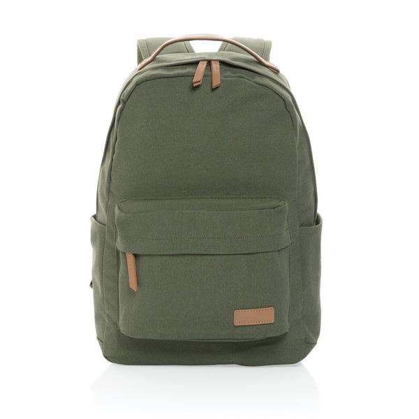 Carica l&#39;immagine nel visualizzatore di Gallery, zaini porta PC promozionali in cotone riciclato, pu colore verde_verde 121747739 DET09
