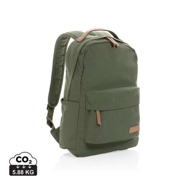 Carica l&#39;immagine nel visualizzatore di Gallery, zaini porta PC promozionali in cotone riciclato, pu colore verde_verde 121747739 DET09
