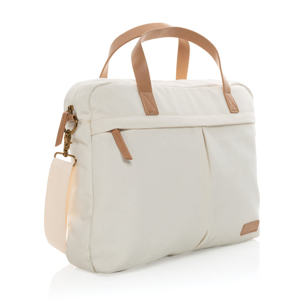 Carica l&#39;immagine nel visualizzatore di Gallery, borse porta PC e documenti da personalizzare in cotone riciclato, pu colore off-white_bianco 121747740 DET09

