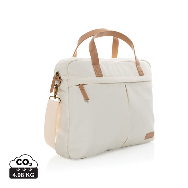 Carica l&#39;immagine nel visualizzatore di Gallery, borse porta PC e documenti da personalizzare in cotone riciclato, pu colore off-white_bianco 121747740 DET09
