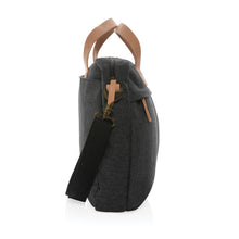 Carica l&#39;immagine nel visualizzatore di Gallery, borse porta PC e documenti personalizzate in cotone riciclato, pu colore nero_nero 121747740 DET04
