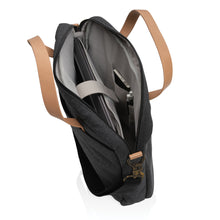Carica l&#39;immagine nel visualizzatore di Gallery, borse porta PC e documenti personalizzate in cotone riciclato, pu colore nero_nero 121747740 DET06
