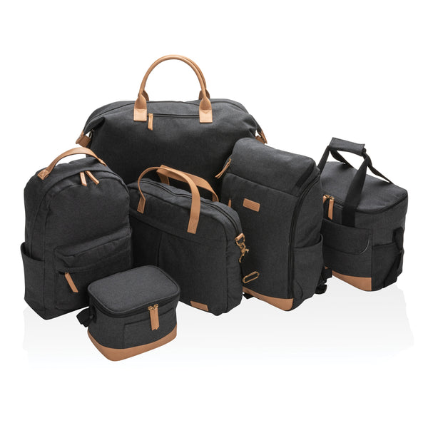 Carica l&#39;immagine nel visualizzatore di Gallery, borse porta PC e documenti personalizzate in cotone riciclato, pu colore nero_nero 121747740 DET09
