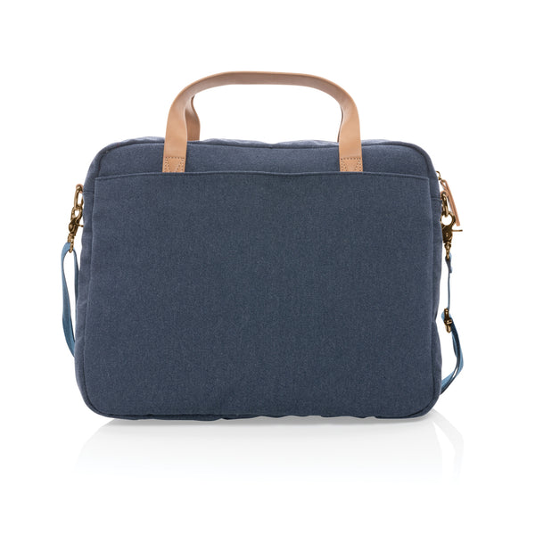 Carica l&#39;immagine nel visualizzatore di Gallery, borse porta PC e documenti personalizzate in cotone riciclato, pu colore blu_blu 121747740 DET09
