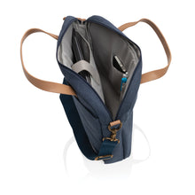 Carica l&#39;immagine nel visualizzatore di Gallery, borse porta PC e documenti personalizzate in cotone riciclato, pu colore blu_blu 121747740 DET06
