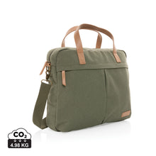Carica l&#39;immagine nel visualizzatore di Gallery, borse porta PC e documenti personalizzate in cotone riciclato, pu colore verde_verde 121747740 DET01
