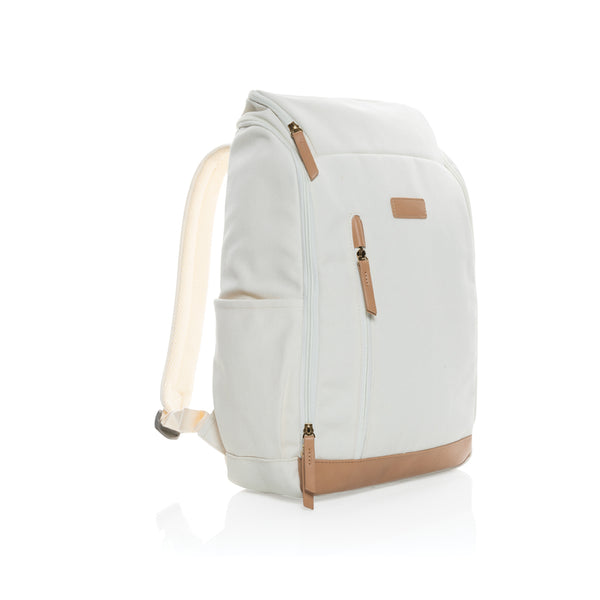 zaini porta PC da personalizzare in cotone riciclato, pu colore off-white_bianco 121747741 VAR03