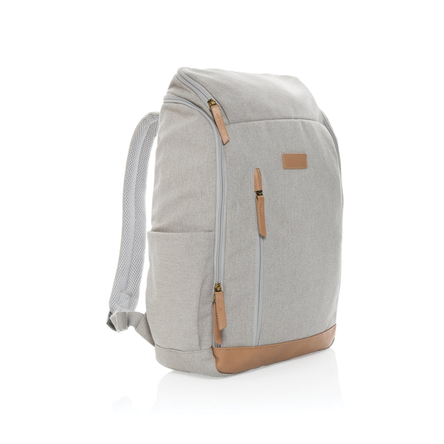 zaini porta PC da personalizzare in cotone riciclato, pu colore grigio_grigio 121747741 VAR02