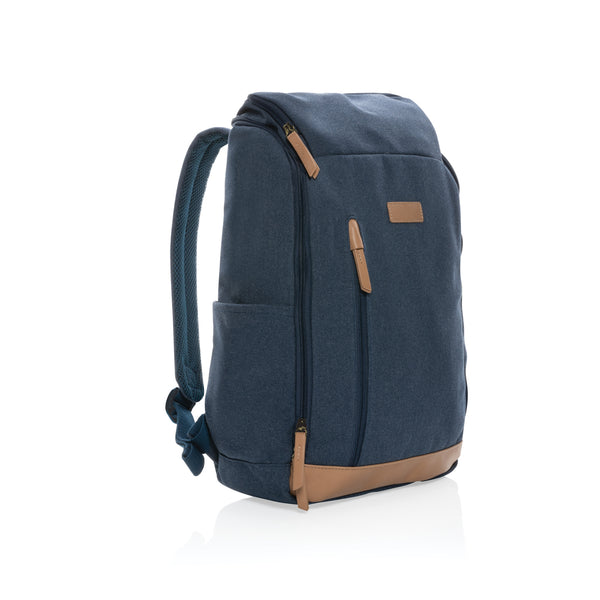 Carica l&#39;immagine nel visualizzatore di Gallery, zaini porta PC e da lavoro personalizzati in cotone riciclato, pu colore blu_blu 121747741 DET09
