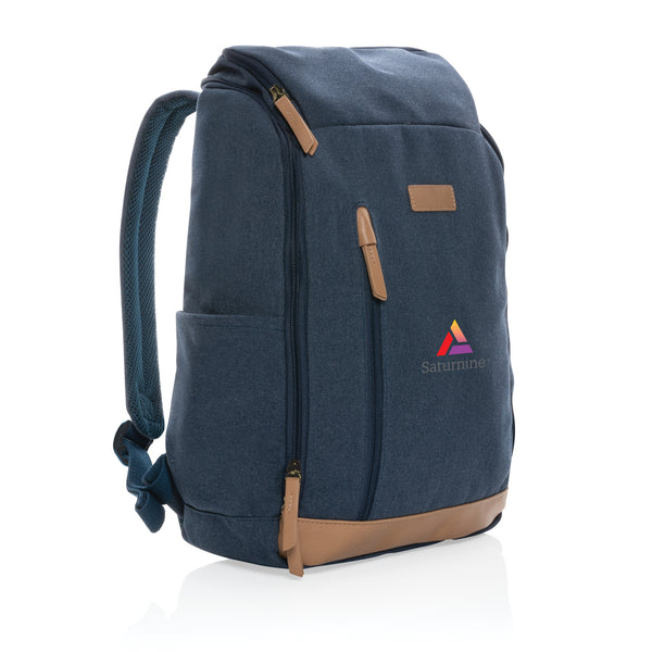Carica l&#39;immagine nel visualizzatore di Gallery, zaini porta PC e da lavoro personalizzati in cotone riciclato, pu colore blu_blu 121747741 DET09
