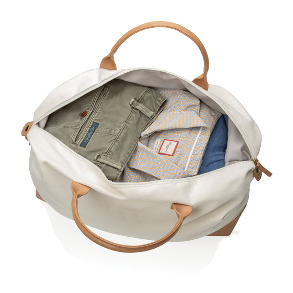 Carica l&#39;immagine nel visualizzatore di Gallery, borsoni da viaggio da personalizzare in cotone riciclato, pu colore off-white_bianco 121747742 DET09
