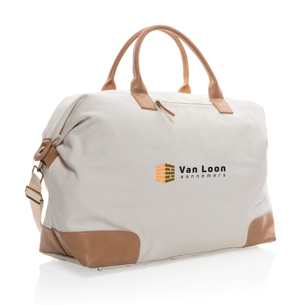 Carica l&#39;immagine nel visualizzatore di Gallery, borsoni da viaggio da personalizzare in cotone riciclato, pu colore off-white_bianco 121747742 DET09

