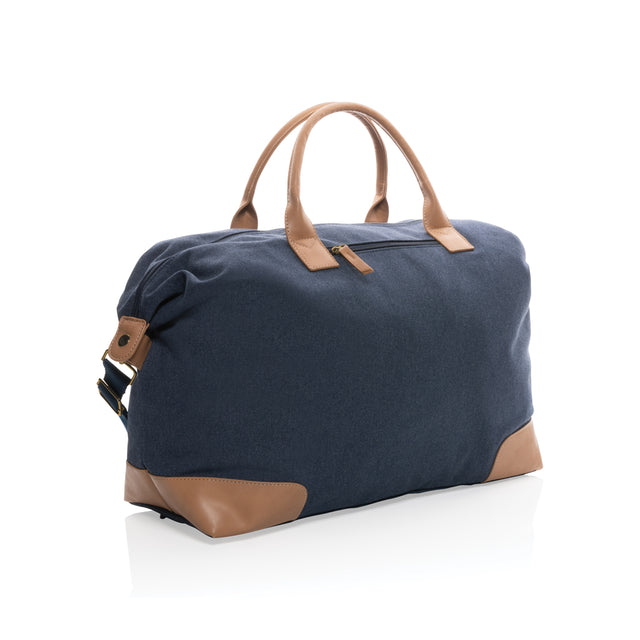 borsoni da viaggio personalizzati in cotone riciclato, pu colore blu_blu 121747742 VAR04
