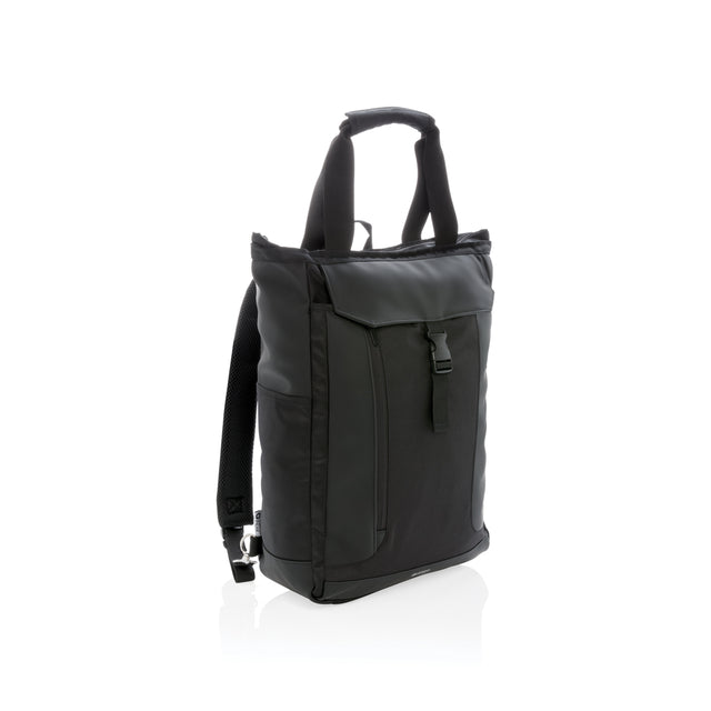 zaini porta PC personalizzati in poliestere, pu colore nero_nero 121747962 VAR01