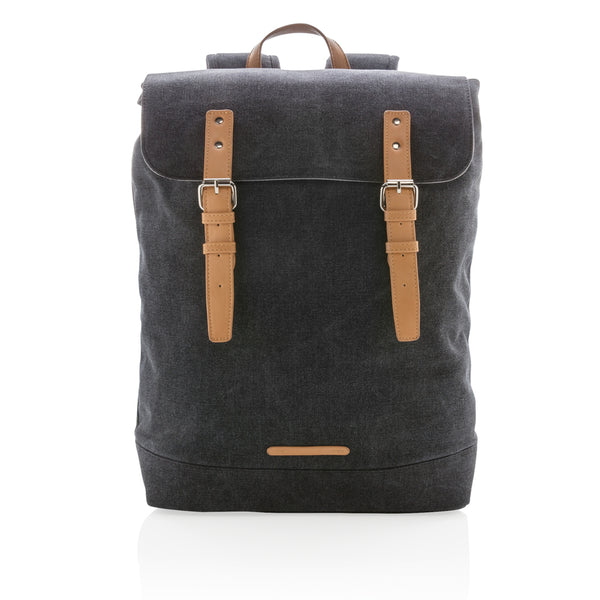 Carica l&#39;immagine nel visualizzatore di Gallery, zaini porta PC e da lavoro personalizzati in canapa, pu colore nero_nero 121747963 DET09
