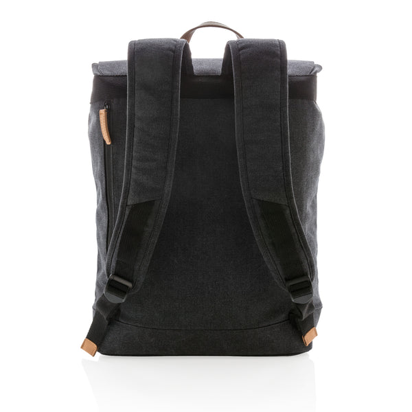Carica l&#39;immagine nel visualizzatore di Gallery, zaini porta PC e da lavoro personalizzati in canapa, pu colore nero_nero 121747963 DET09
