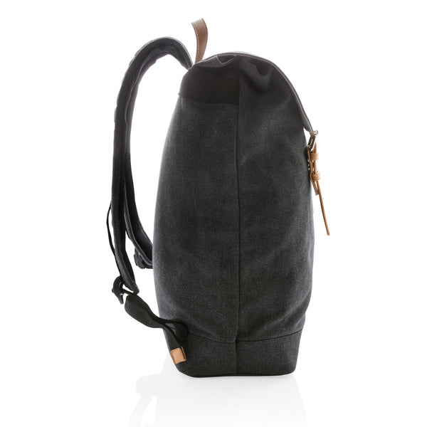 Carica l&#39;immagine nel visualizzatore di Gallery, zaini porta PC e da lavoro personalizzati in canapa, pu colore nero_nero 121747963 DET09
