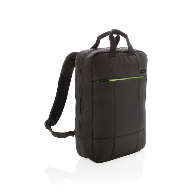 zaini porta PC personalizzati in rpet, poliestere colore nero_nero 121747970 VAR01