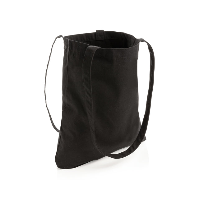 borse shopper personalizzate in cotone riciclato colore nero_nero 121747971 VAR01