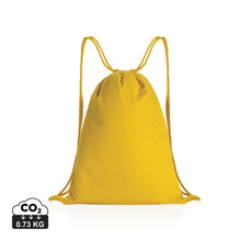 Carica l&#39;immagine nel visualizzatore di Gallery, zainetti a sacco personalizzabili in cotone riciclato colore giallo_giallo 121747980 DET01

