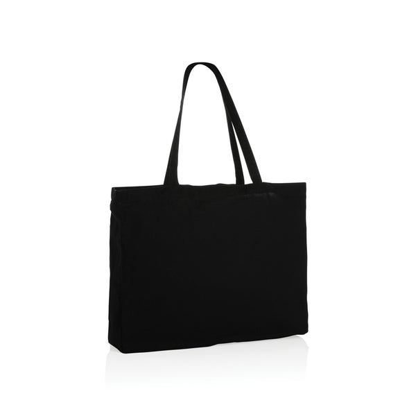 borse shopper personalizzate in cotone riciclato colore nero_nero 121747982 VAR01