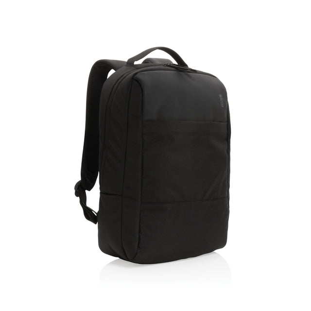 zaini porta PC personalizzati in rpet, pu colore nero_nero 121747991 VAR01
