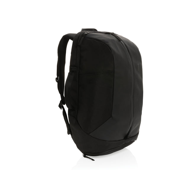 zaini porta PC personalizzati in rpet, pu colore nero_nero 121747994 VAR01