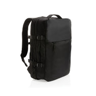 zaini porta PC personalizzati in rpet, pu colore nero_nero 121747996 VAR01