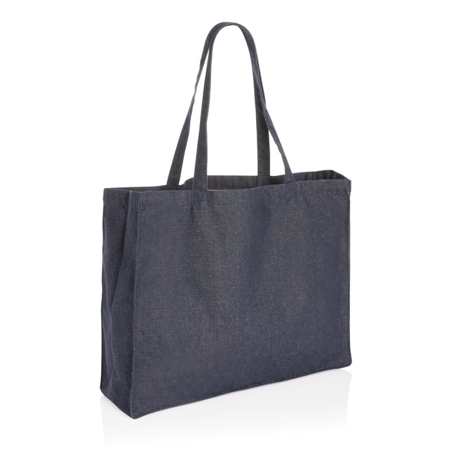 shopper personalizzate in denim riciclato colore blu_blu 121748002 VAR01