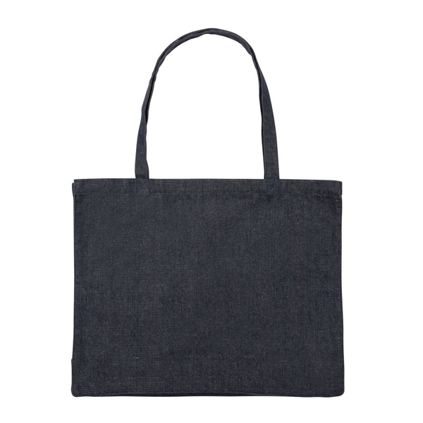 Carica l&#39;immagine nel visualizzatore di Gallery, shopper personalizzate in denim riciclato colore blu_blu 121748002 DET04

