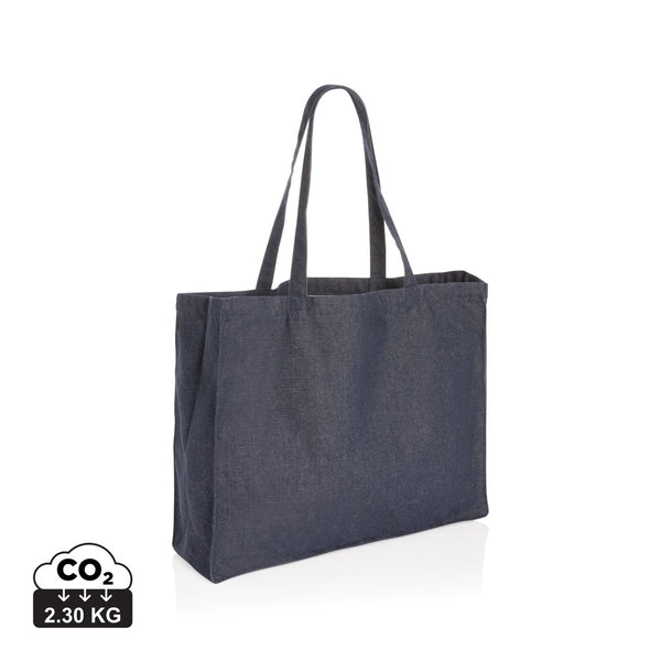Carica l&#39;immagine nel visualizzatore di Gallery, shopper personalizzate in denim riciclato colore blu_blu 121748002 DET04
