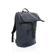 zaini porta PC personalizzati in rpet, pu colore blu-navy_blu 121748007 VAR03